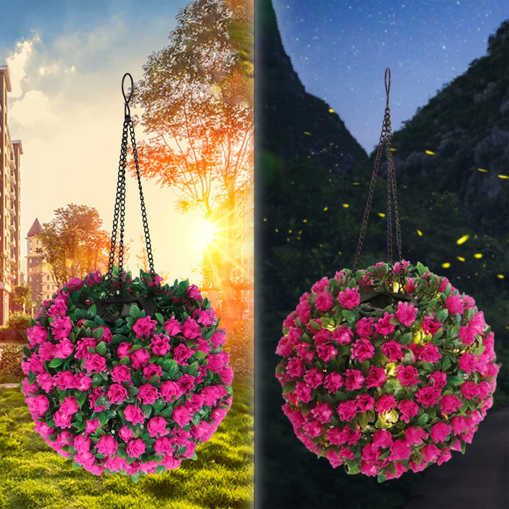 Contemporary Creative Waterproof Solar Flower Globe Plastic LED Outdoor Light For Garden | Stornfield