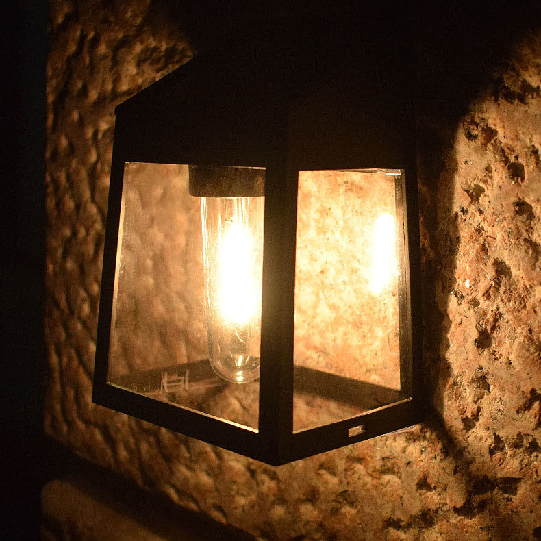 Modern Square Plastic Solar LED Outdoor Waterproof Garden Landscape Wall Sconce Lamp | Stornfield