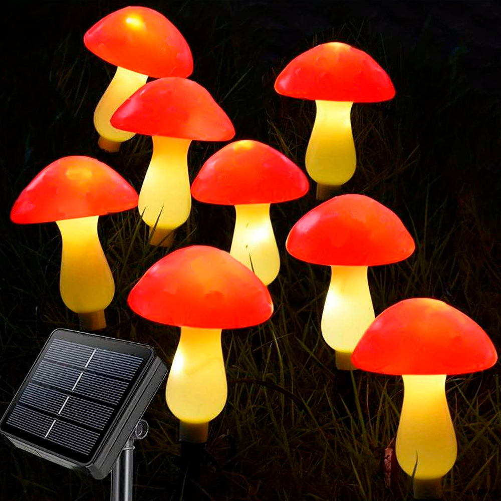 Solar LED Lamp - 3 pieces - mushrooms | Stornfield
