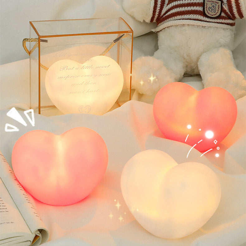 Stornfield | LuvSphere Silicone LED Night Light | Heart-Shaped Design | Table Lamp | Warm Ambient Light | Decorative