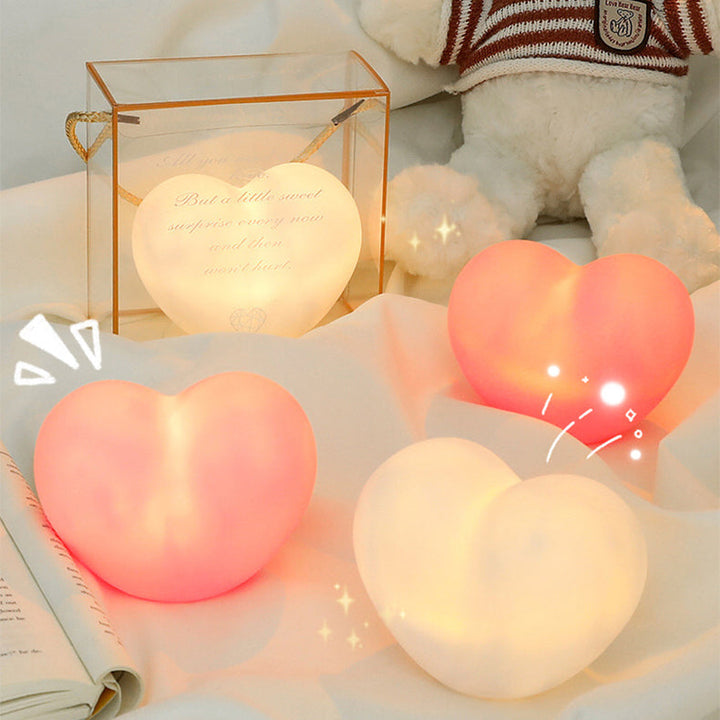 Stornfield | LuvSphere Silicone LED Night Light | Heart-Shaped Design | Table Lamp | Warm Ambient Light | Decorative