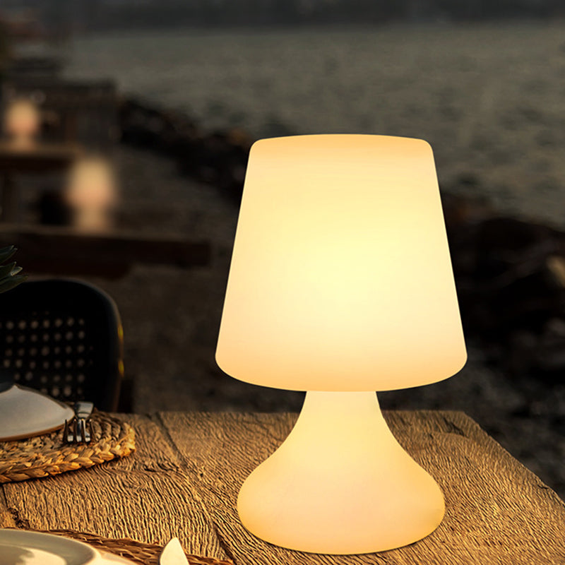 Modern Minimalist PE Cup Shape USB LED Table Lamp Night Light For Outdoor Patio | Stornfield