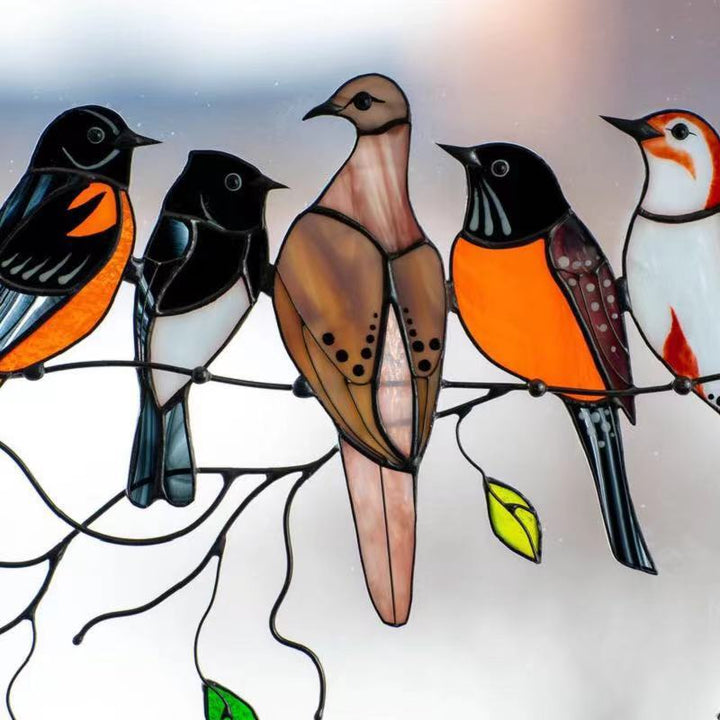 Stornfield | Stained Glass Bird Suncatcher - Francia