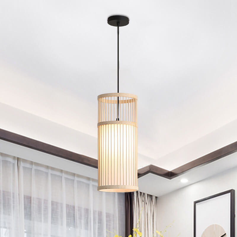 Stornfield | Zen Bambora Pendant Light | Hand-Woven Bamboo Lantern | Japanese Design | Natural Elegance