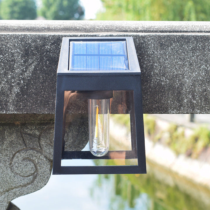 Modern Square Plastic Solar LED Outdoor Waterproof Garden Landscape Wall Sconce Lamp | Stornfield
