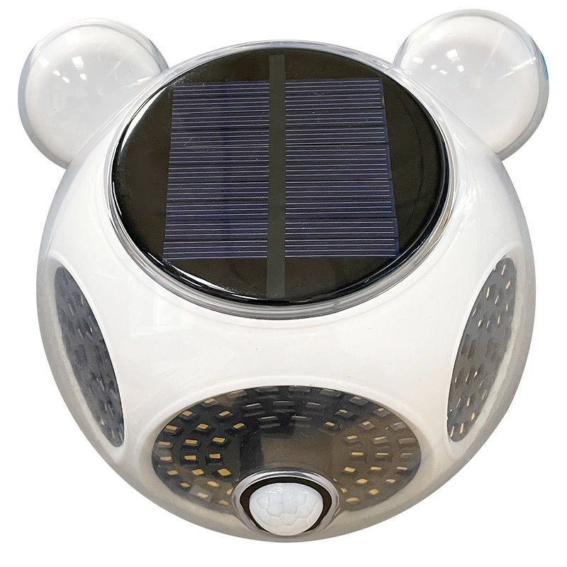 Solar Body Sensor Round Shape LED Patio Outdoor Wall Sconce Lamp | Stornfield