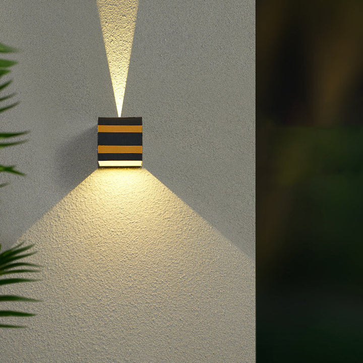 Outdoor Minimalist Square Cube Aluminum Waterproof LED Wall Sconce Lamp | Stornfield