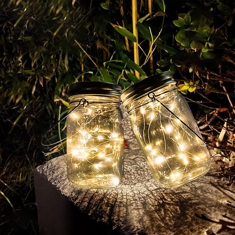Modern Art Deco Waterproof Solar Glass Stainless Steel Copper Wire Star LED String Lights Outdoor Lighting For Garden | Stornfield