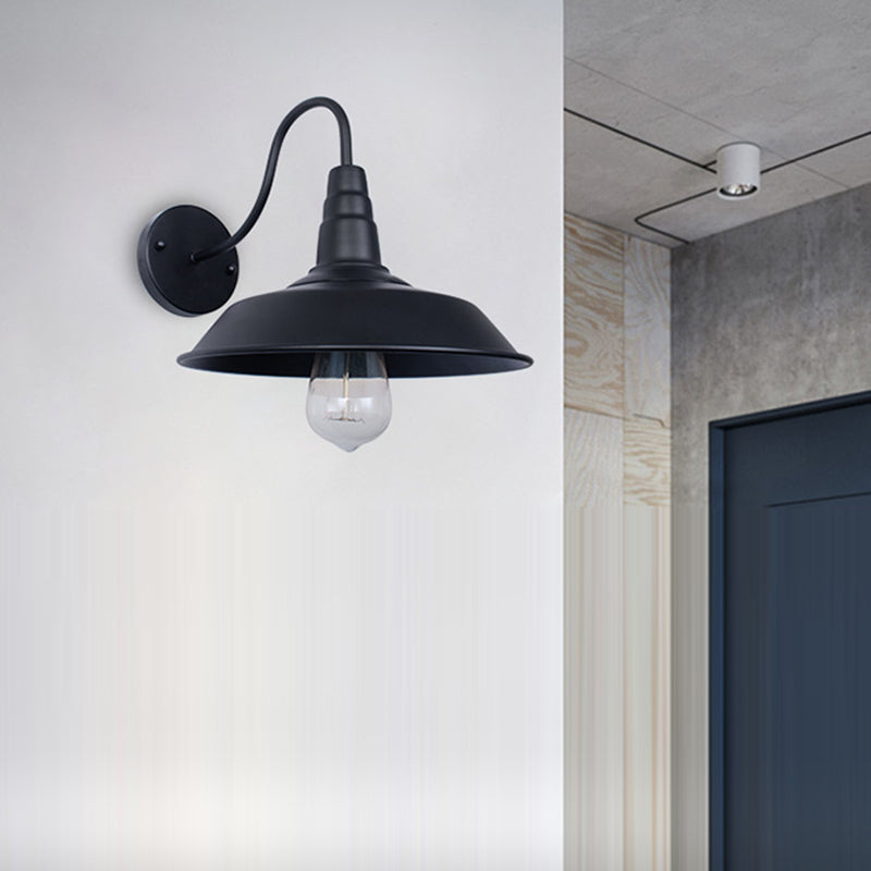 Stornfield | Noctura Classic Wall Lamp | Vintage Design | Iron Frame with Round Glass Lampshade | 1-Light Dining Room Lighting