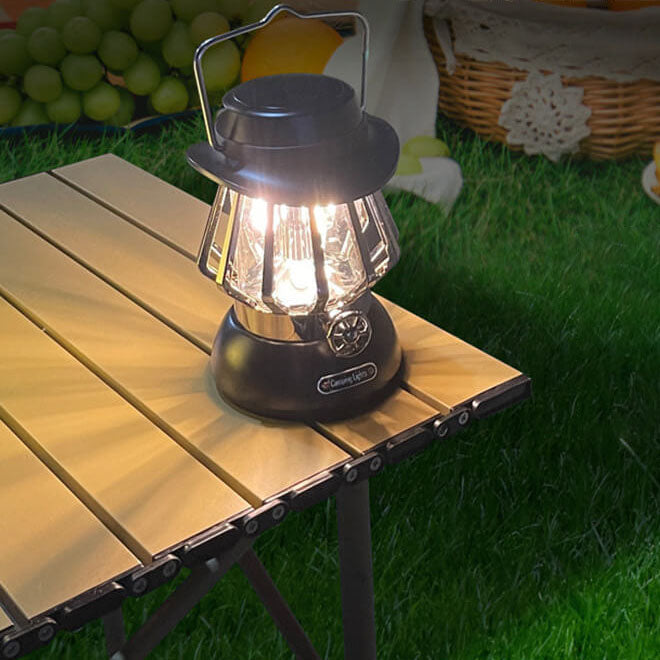 Modern Handheld Metal Texture Camping LED Outdoor Light | Stornfield