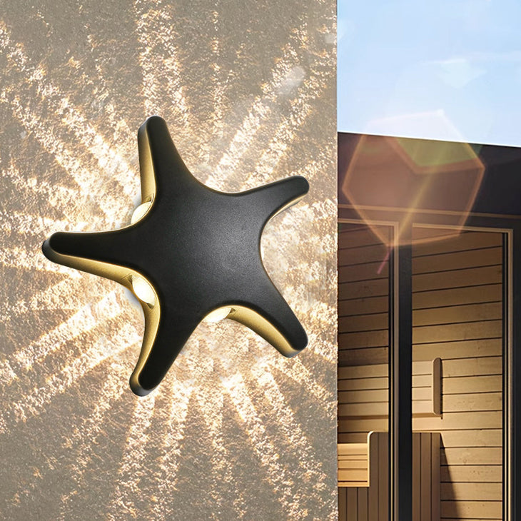 Stornfield | Contemporary Simplicity Outdoor Waterproof LED Starfish Design Aluminum Wall Light