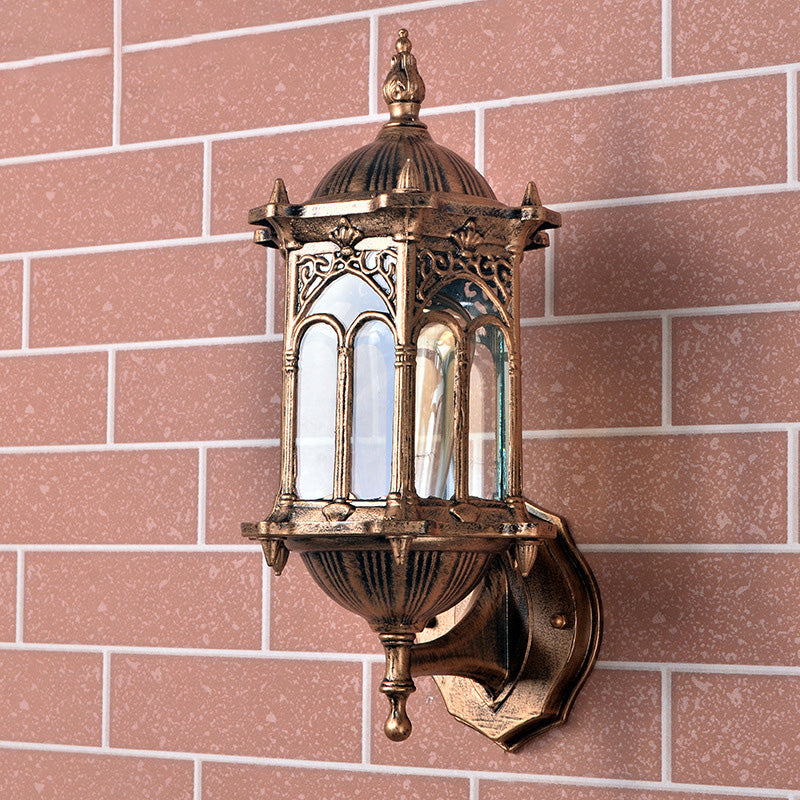 Traditional European Waterproof Cylinder Aluminum Glass 1-Light Wall Sconce Lamp For Garden | Stornfield