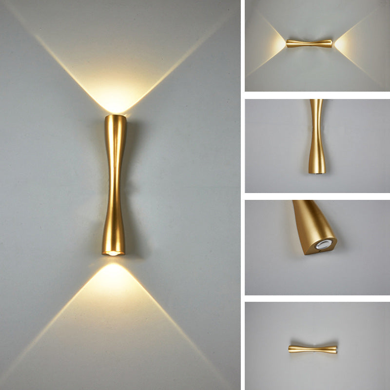 Stornfield | Modern Simple Long Horn 2-Light LED Indoor and Outdoor Wall Sconce
