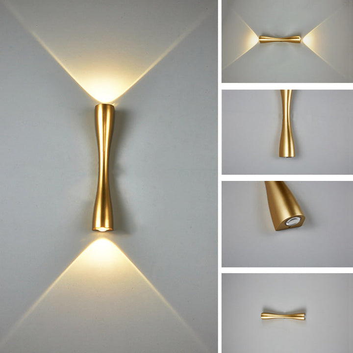 Stornfield | Modern Simple Long Horn 2-Light LED Indoor and Outdoor Wall Sconce
