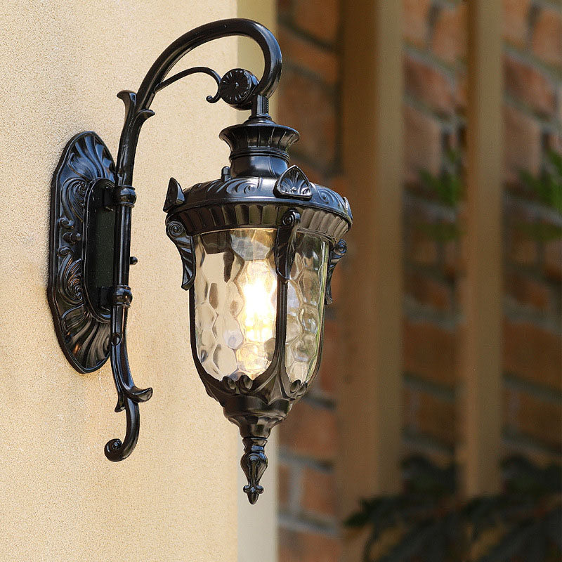 Traditional European Cylinder Lantern Aluminum Glass 1-Light Outdoor Wall Sconce Lamp For Outdoor Patio | Stornfield