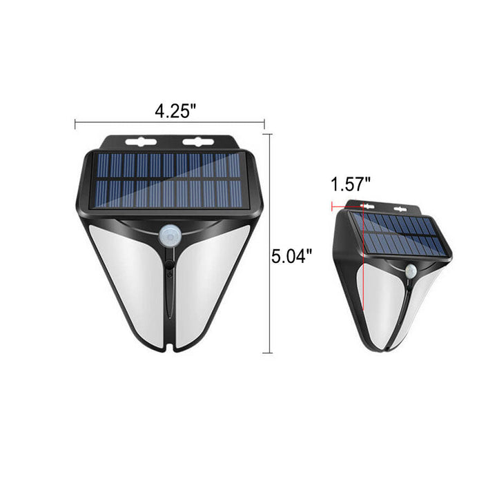 Stornfield | Lampe murale LED extérieure étanche avec capteur de corps intelligent triangle solaire