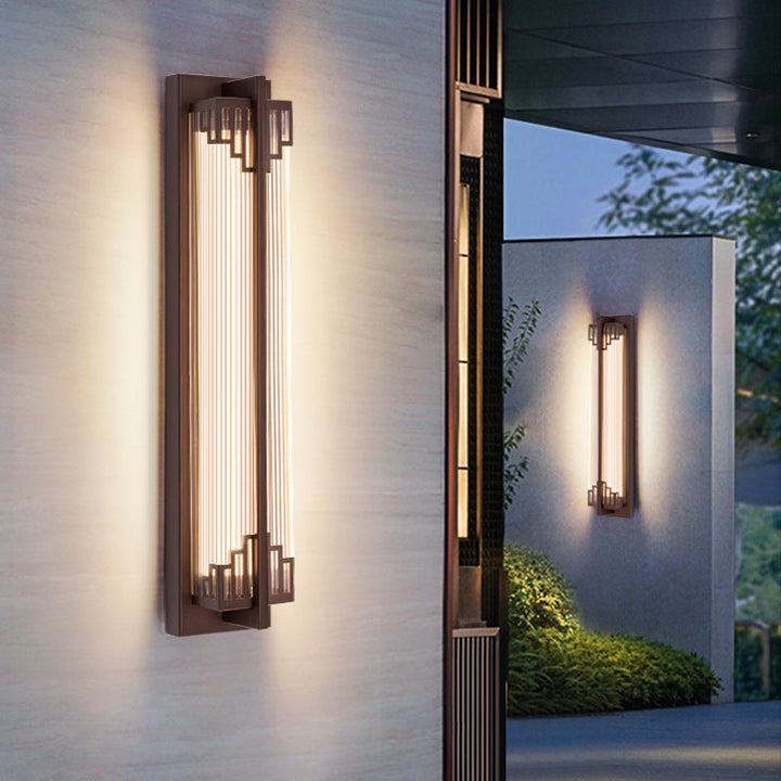 Stornfield | LumaRay Waterproof LED Wall Light | Stainless Steel Glass | Rectangular | Outdoor Terrace Lighting
