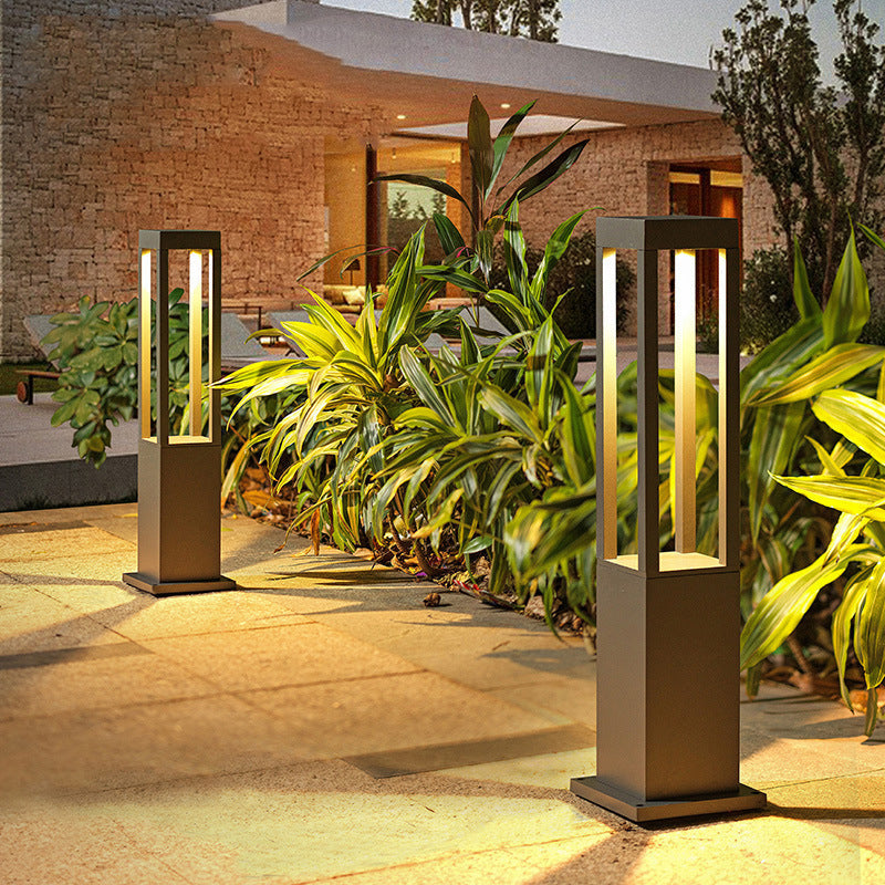 Modern Minimalist Waterproof Cylinder Square Aluminum LED Landscape Light For Garden | Stornfield
