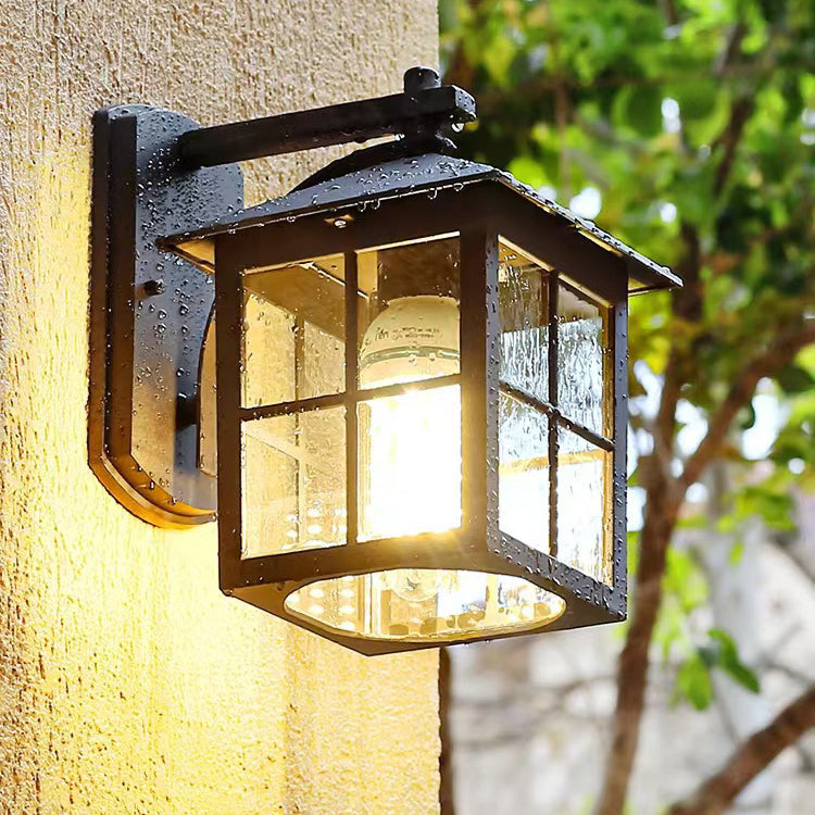 Modern Simplicity Waterproof Aluminum Square Glass Shade 1-Light Wall Sconce Lamp For Outdoor Patio | Stornfield