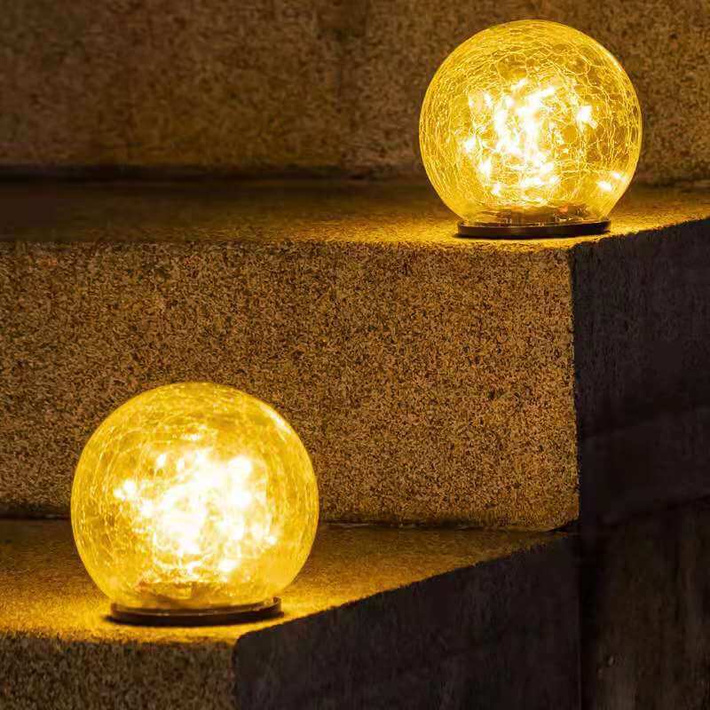 Solar Modern Minimalist Glass Floor Decoration LED Outdoor Landscape Light | Stornfield
