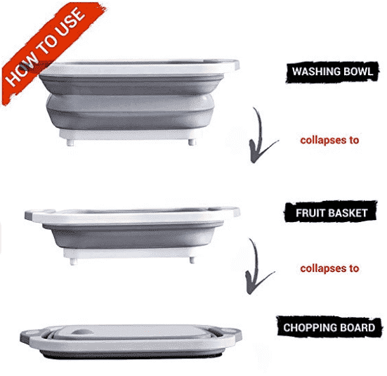 Collapsible Wash Tub Cutting Board | Stornfield