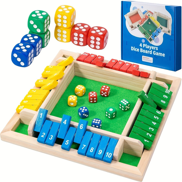 Shut The Box Game, Stornfield Wooden Dice Games