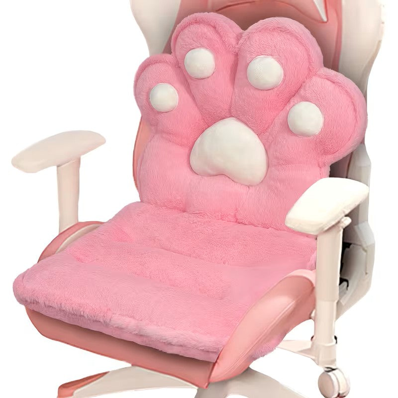 L-shaped cat paw cushion – cuddly and soft | Fluffy seat cushion for gaming chairs and sofas | Stornfield