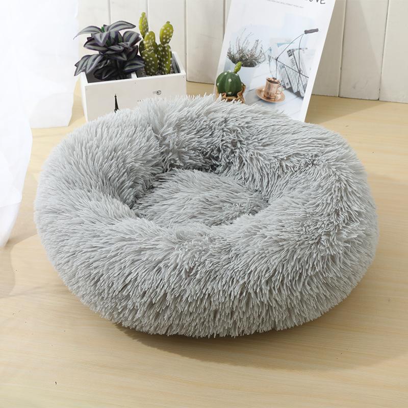 Soft and calming donut cat pillow (black, beige, gray or pink) | Stornfield