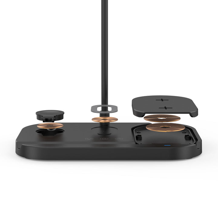 LED table lamp with dimmer and wireless charger for smartphones (4-in-1) | Stornfield