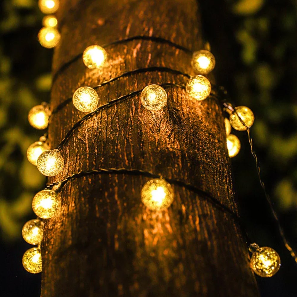 Solar string lights with ball lights - 5M-20 LED / 7M-50 LED / 12M-100 LED | Stornfield