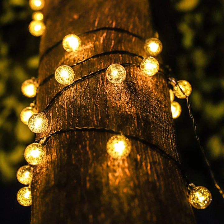 Solar string lights with ball lights - 5M-20 LED / 7M-50 LED / 12M-100 LED | Stornfield