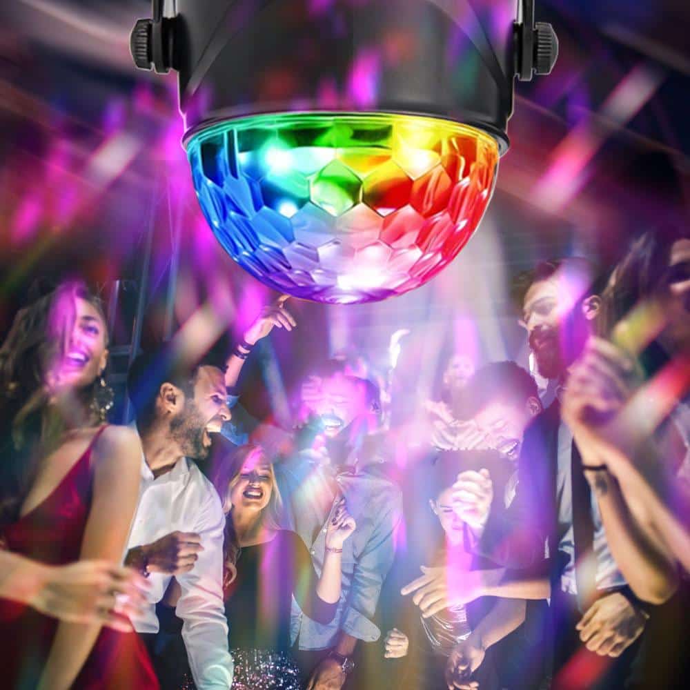 Rotating LED disco ball with remote control | Stornfield