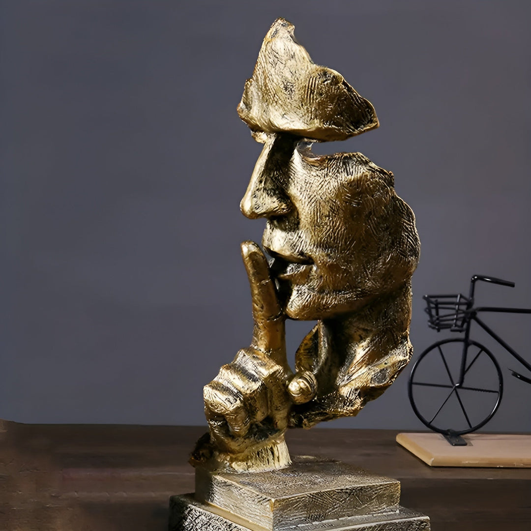 Abstract Thinker Sculpture – Modern Deco Figure made of Resin | Perfect for Living Room & Office | Stornfield