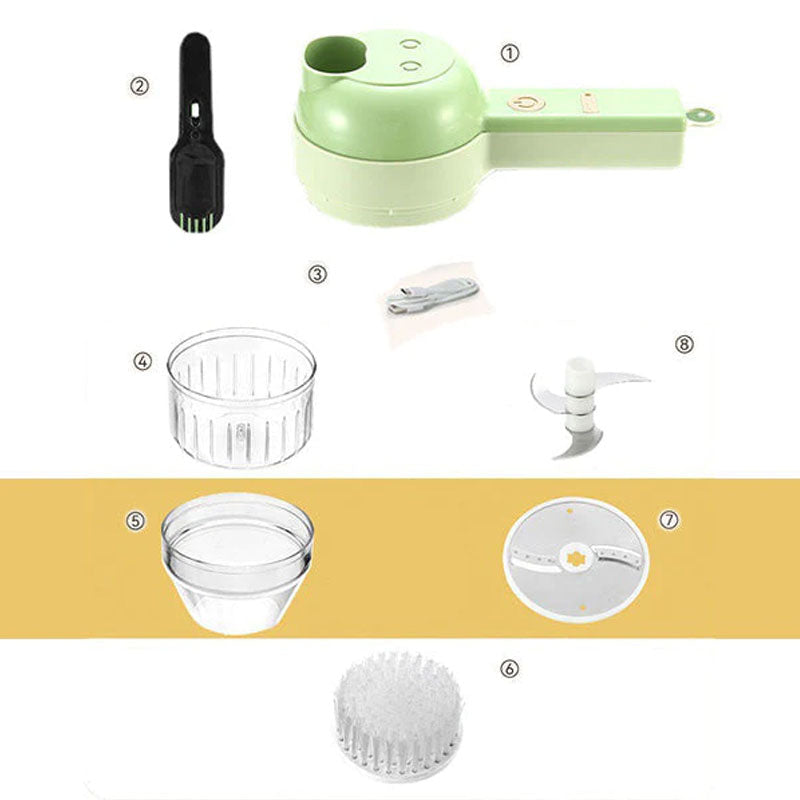 4 In 1 Handheld Electric Vegetable Cutter Set | Stornfield