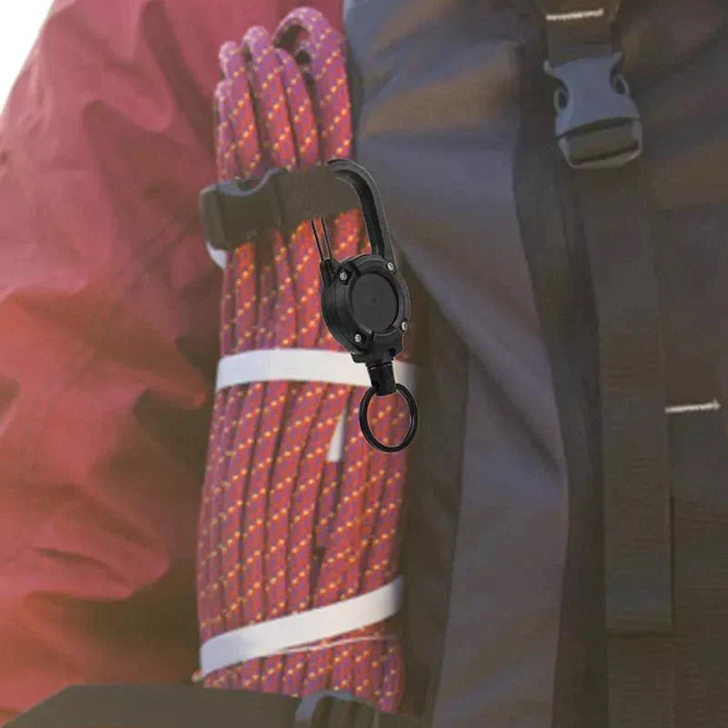 Automatic retractable key holder made of wire rope for outdoor use | Stornfield