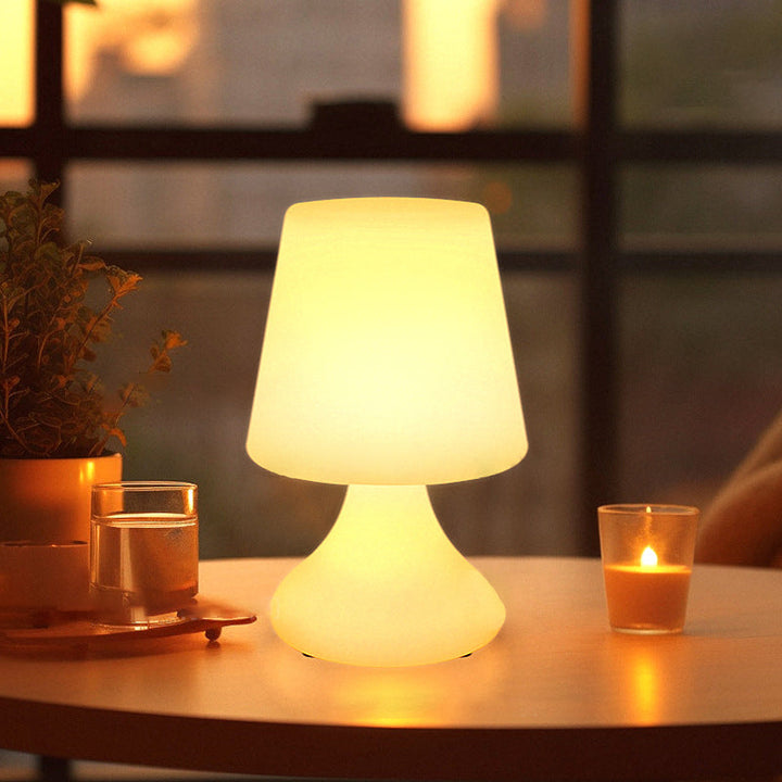 Modern Minimalist PE Cup Shape USB LED Table Lamp Night Light For Outdoor Patio | Stornfield