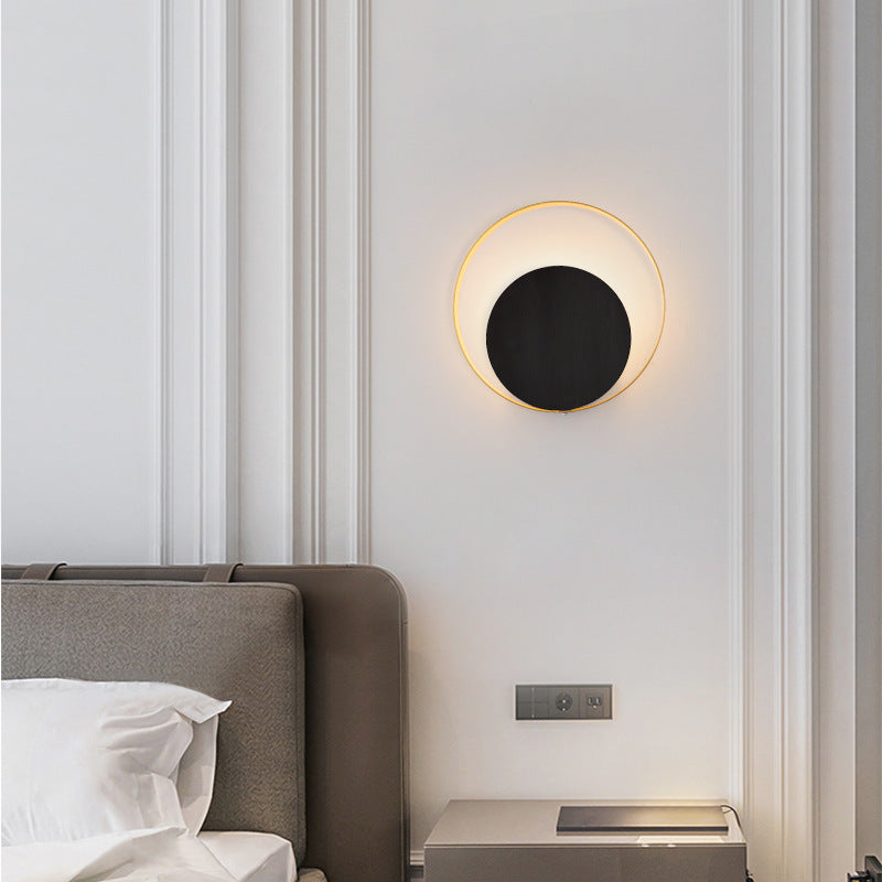 Stornfield | Modern Minimalist Circular Iron 1-Light Sconce for Bedroom