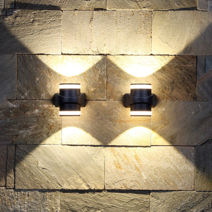 Modern Cylindrical Die-Cast Aluminum LED Waterproof Outdoor Garden Wall Light | Stornfield