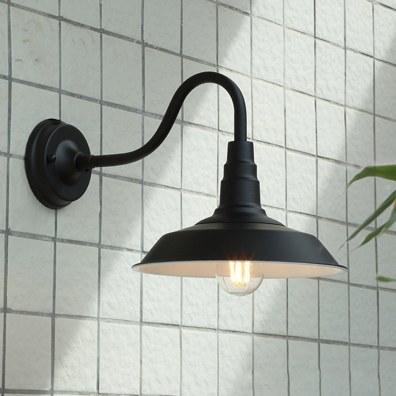 Stornfield | Noctura Classic Wall Lamp | Vintage Design | Iron Frame with Round Glass Lampshade | 1-Light Dining Room Lighting