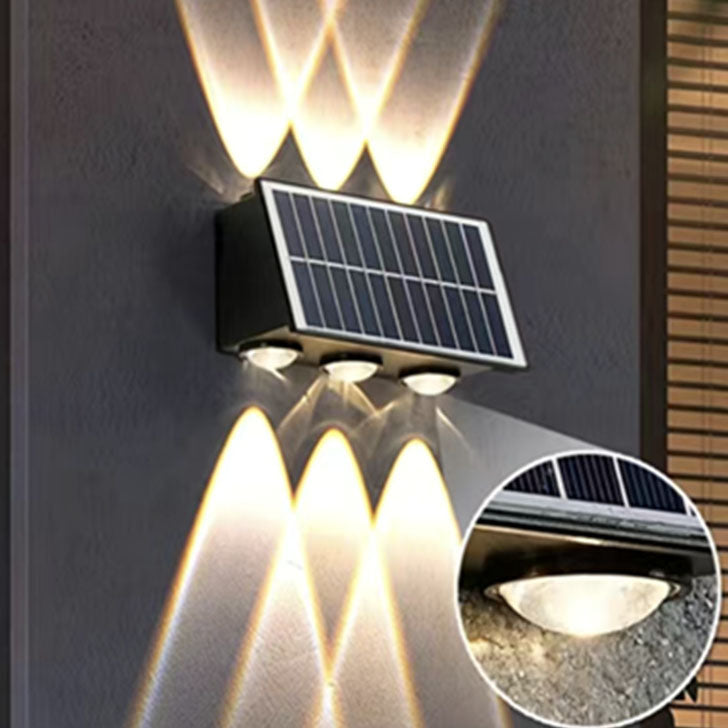 Contemporary Industrial Solar Waterproof ABS Column LED Wall Sconce Lamp For Outdoor Patio | Stornfield