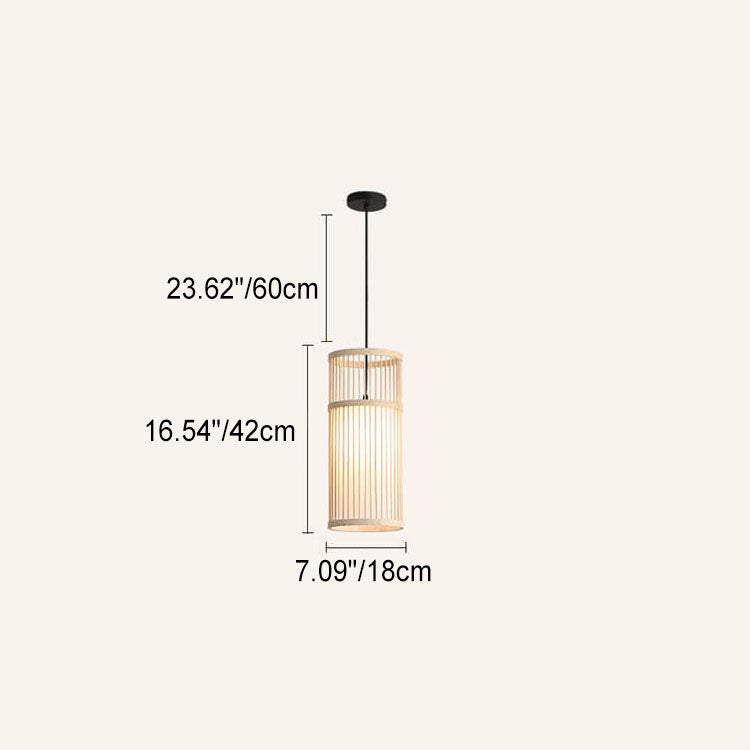Stornfield | Zen Bambora Pendant Light | Hand-Woven Bamboo Lantern | Japanese Design | Natural Elegance