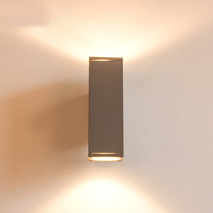 Modern Minimalist Square Column LED Luminous Outdoor Waterproof Wall Sconce Lamp | Stornfield