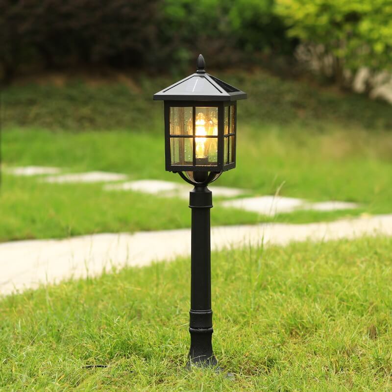 Industrial Solar Waterproof Die-Cast Aluminum Glass 1-Light Outdoor Lawn Landscape Light | Stornfield