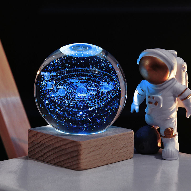 3D Galaxy Crystal Ball Night Light | Stornfield