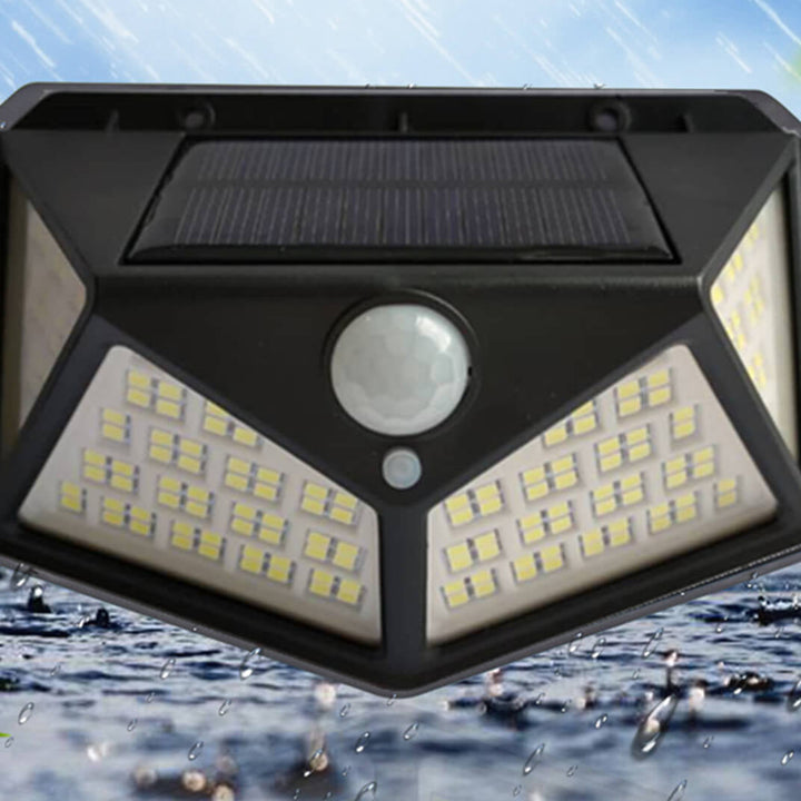 Solar Outdoor 162 LED Outdoor Waterproof Body Sensor Garden Lighting Wall Sconce Lamp | Stornfield