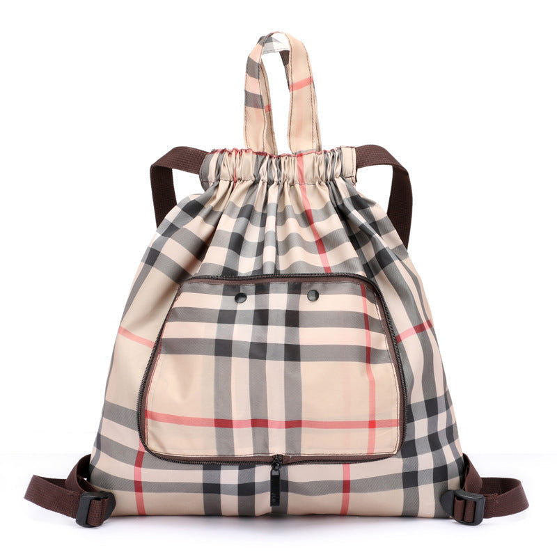 Foldable Printed Nylon Backpack with Drawstring | Stornfield
