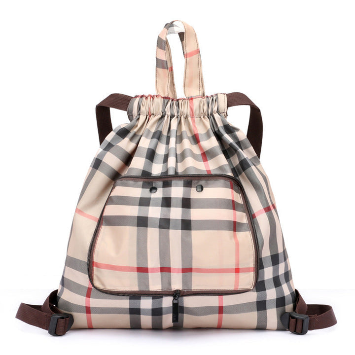 Foldable Printed Nylon Backpack with Drawstring | Stornfield