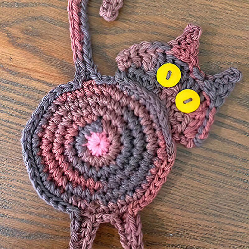 Funny Cat Butt Coasters Cat Butt Cup Mat Knitted Gift for Cat Lovers | Stornfield
