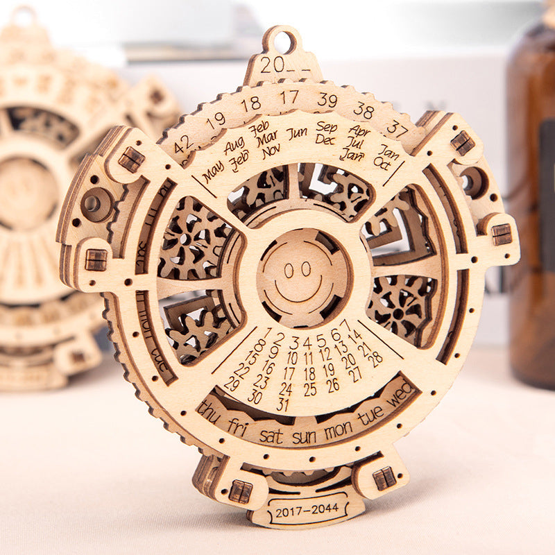 Wooden Mechanical Gear Perpetual Calendar Model Kits | Stornfield