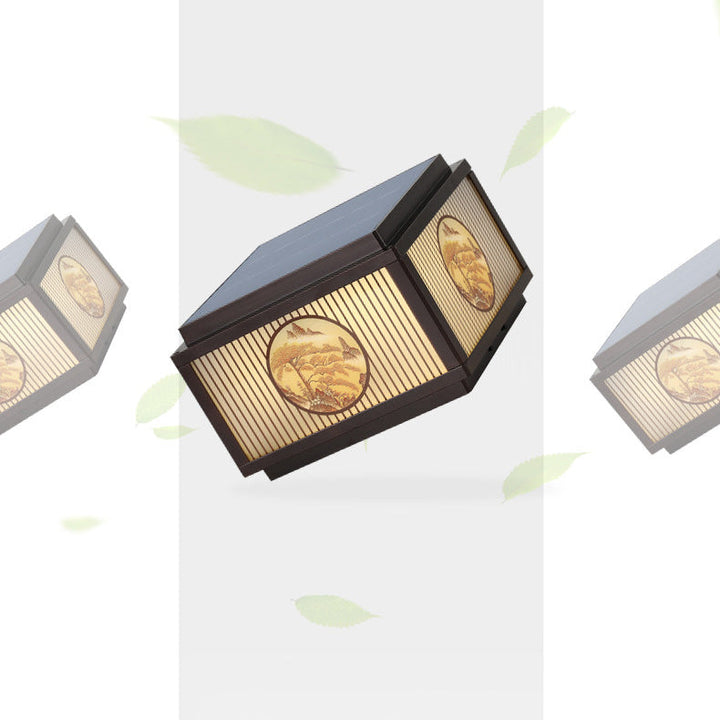Modern Minimalist Solar Waterproof Square Aluminum Glass LED Post Head Light For Garden | Stornfield
